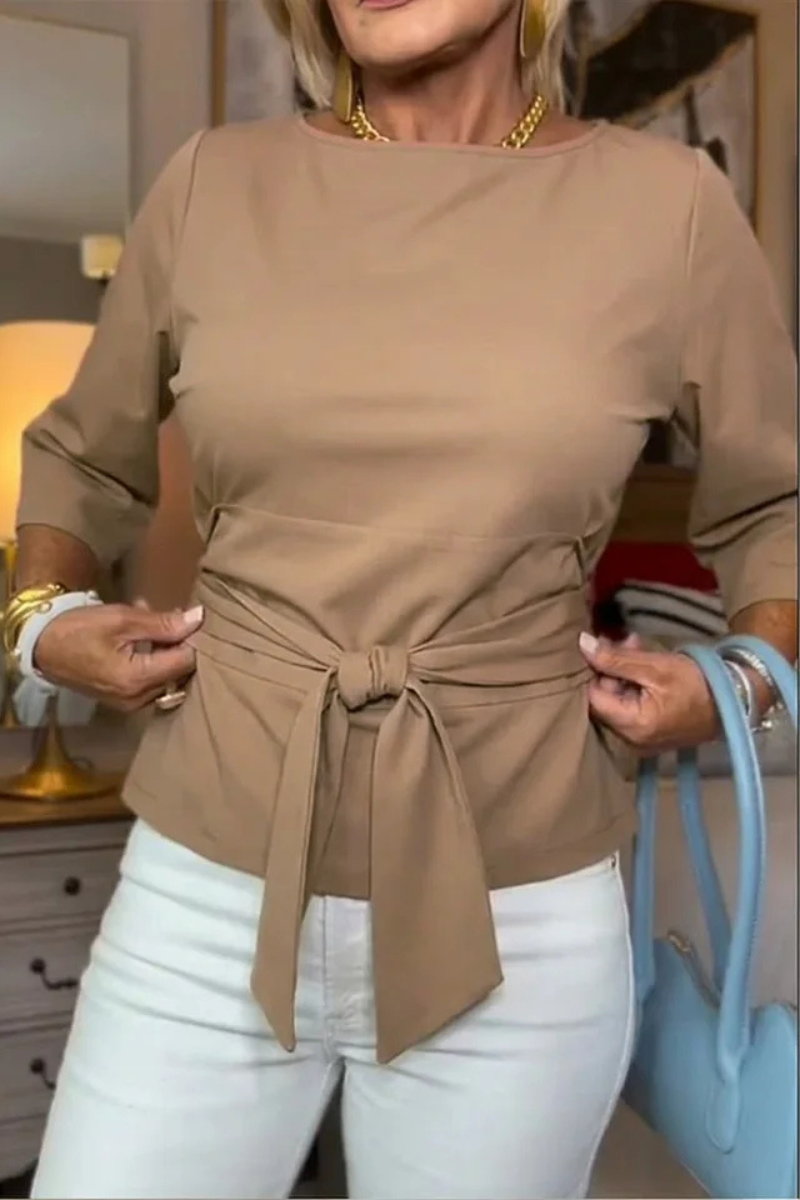 María™ | Top Elegante con Lazo Ajustable en la Cintura