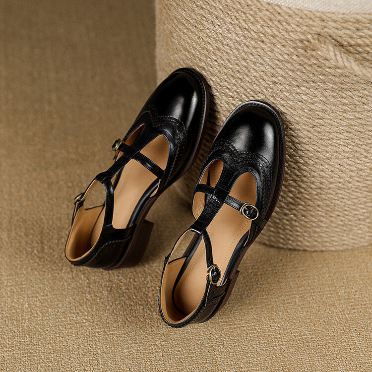 Lucienne | Elegantes Zapatos Mary Jane de Piel