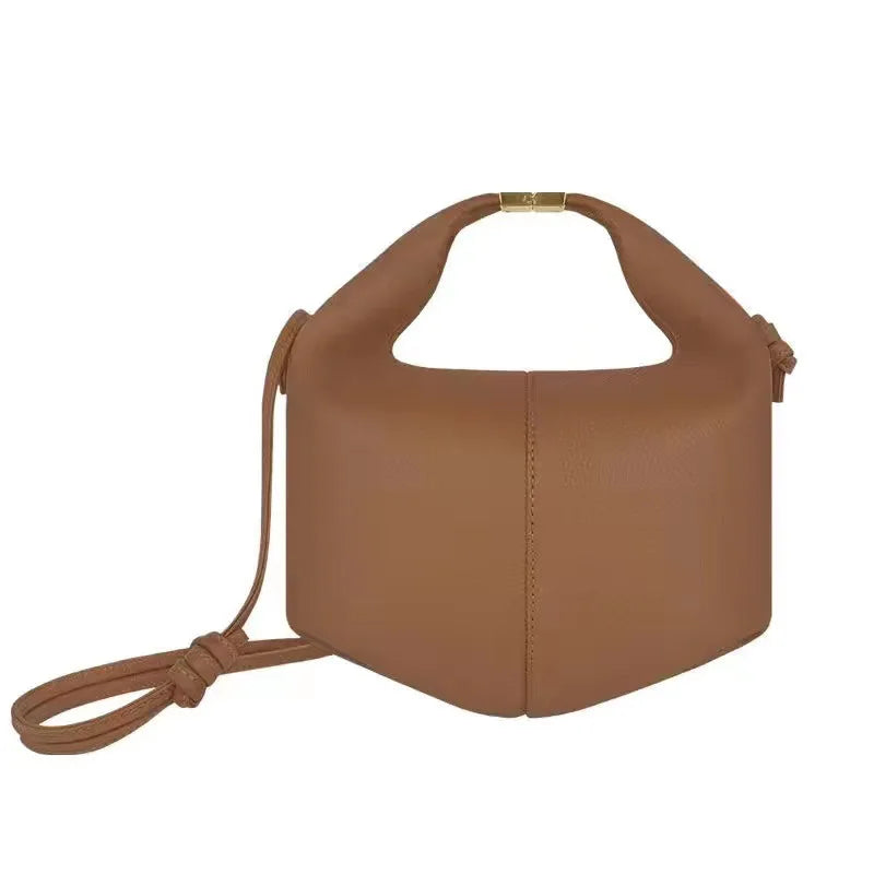 Bolso de Mano Francés - Cuero con Hebilla Estilo Minimalista