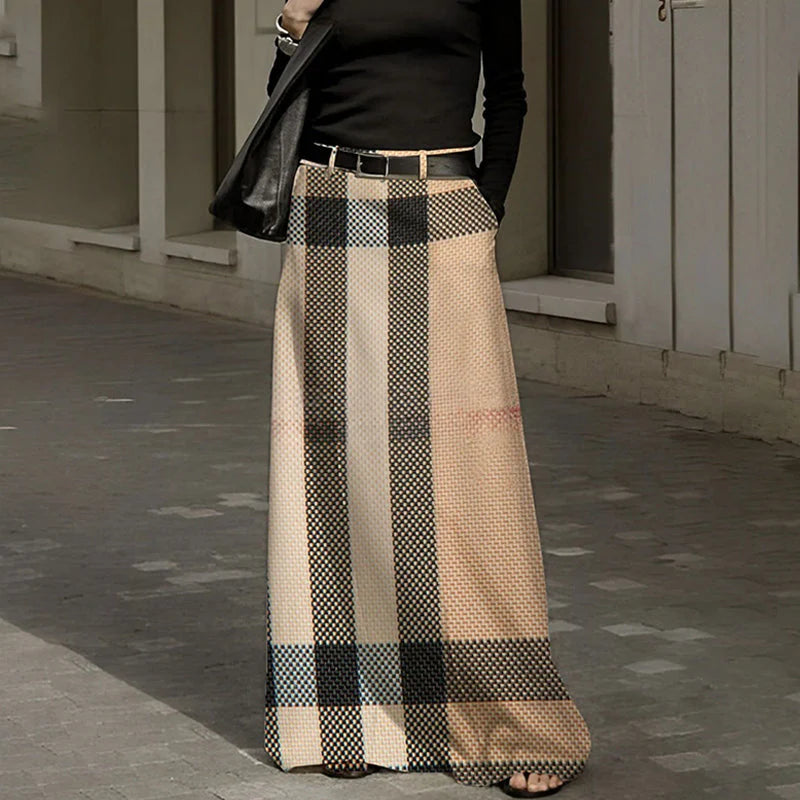 Falda larga de gasa: amplia y elegante, con un aire retro y de cuento de hadas.