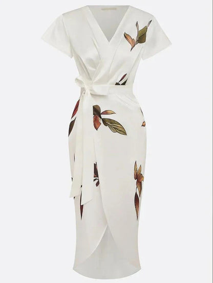 Elisa™ | Sofisticado vestido cruzado con hermoso estampado floral