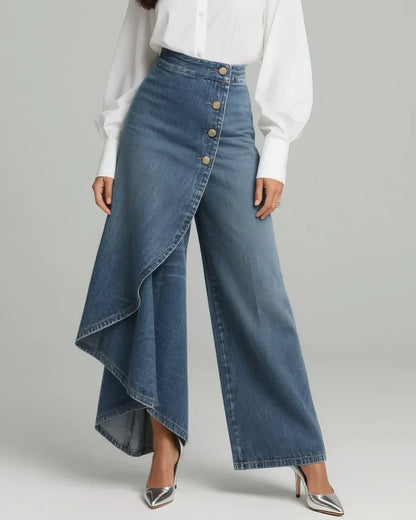 Carla™ | Pantalones Vaqueros de Corte Cruzado