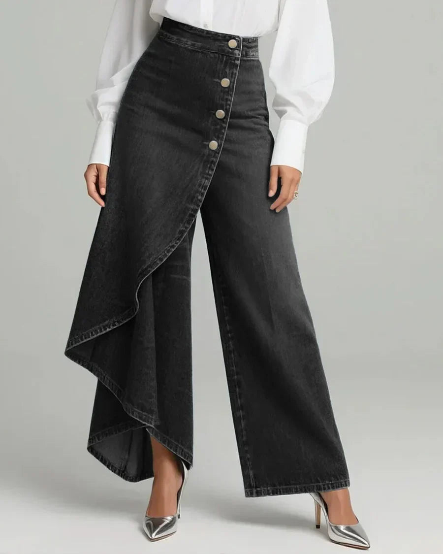 Carla™ | Pantalones Vaqueros de Corte Cruzado