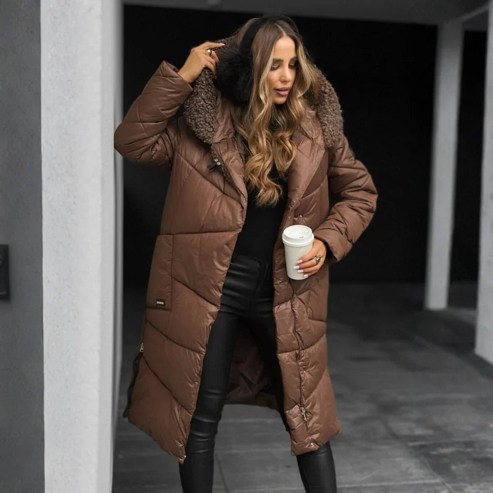 Elena | Abrigo Acolchado de Invierno Elegante y Cálido
