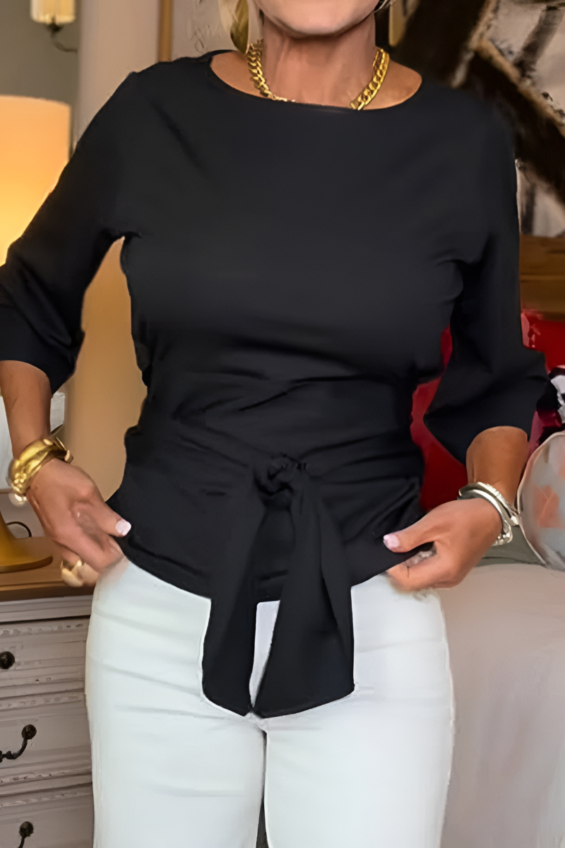 María™ | Top Elegante con Lazo Ajustable en la Cintura