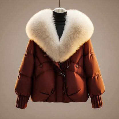 Virginia | Abrigo Acolchado con Elegante Cuello de Pelo
