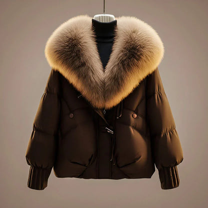 Virginia | Abrigo Acolchado con Elegante Cuello de Pelo