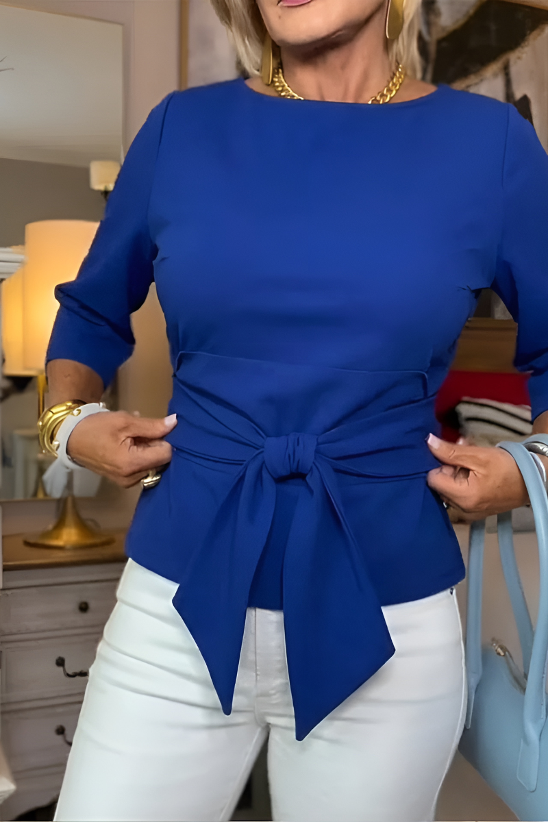 María™ | Top Elegante con Lazo Ajustable en la Cintura
