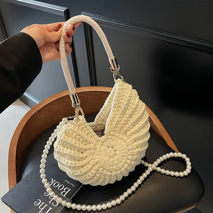TAMARA – Bolso Tote Tejido con Elegante Asa de Cadena