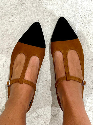 SANDALIA TERCIOPELO CAFÉ