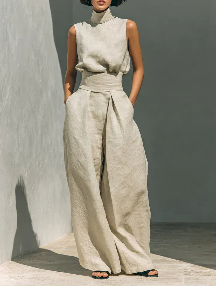 FLOR - Conjunto Minimalista de Algodón y Lino Sofisticado