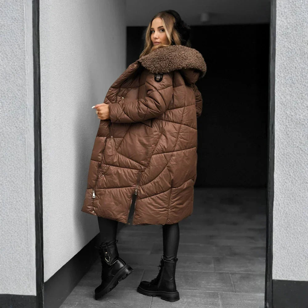 Elena | Abrigo Acolchado de Invierno Elegante y Cálido