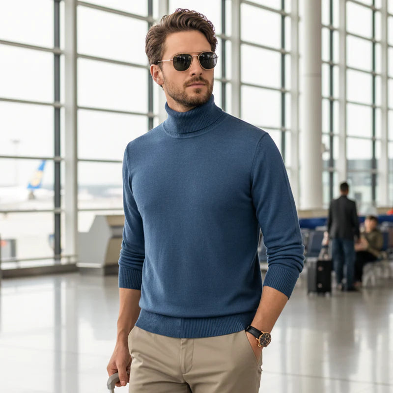 Último día: ¡50 % en toda la gama!⏰ Jersey de cachemira premium para hombre, liso: tejido suave y agradable con un corte moderno, ideal para el trabajo y el tiempo libre.