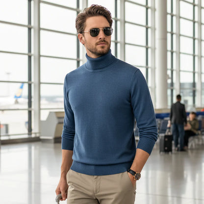 Último día: ¡50 % en toda la gama!⏰ Jersey de cachemira premium para hombre, liso: tejido suave y agradable con un corte moderno, ideal para el trabajo y el tiempo libre.