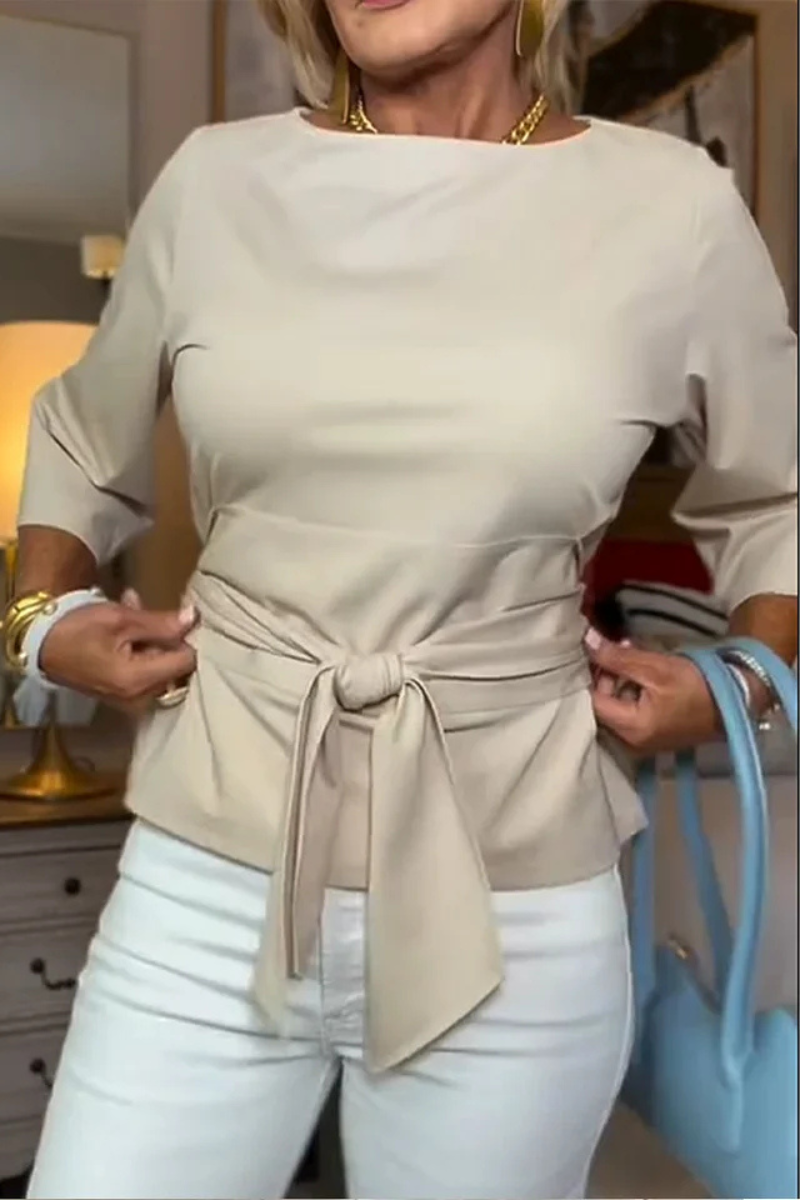 María™ | Top Elegante con Lazo Ajustable en la Cintura