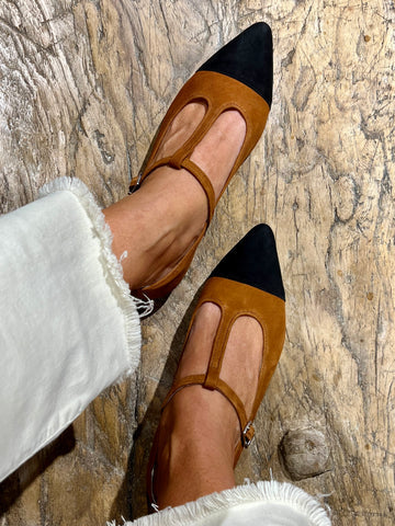 SANDALIA TERCIOPELO CAFÉ