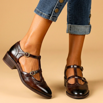 Lucienne | Elegantes Zapatos Mary Jane de Piel