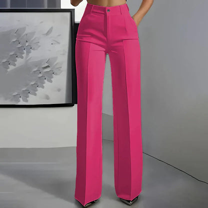 Emma | Pantalones elegantes de tiro alto y corte recto