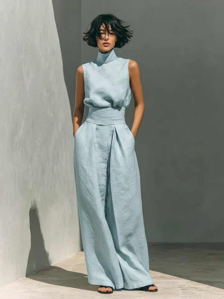 FLOR - Conjunto Minimalista de Algodón y Lino Sofisticado