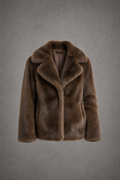 AURÉLIE – Elegante Abrigo Oversize de Pelo Sintético