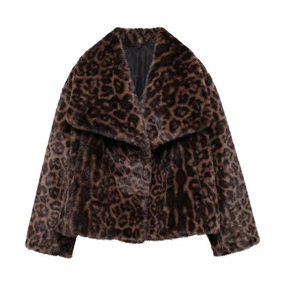 Abrigo Faux Fur Plush - Estilo Fluffy Otoño Invierno Mujer