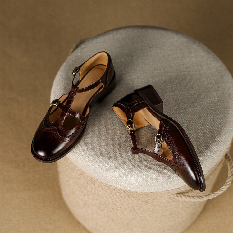 Lucienne | Elegantes Zapatos Mary Jane de Piel