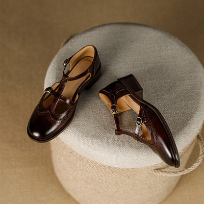 Lucienne | Elegantes Zapatos Mary Jane de Piel