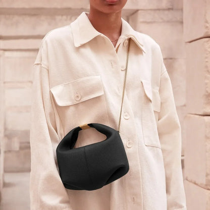 Bolso de Mano Francés - Cuero con Hebilla Estilo Minimalista