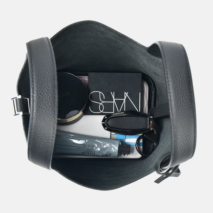 Bolso de Mano Tipo Cubo - Piel Auténtica Diseño de Lujo