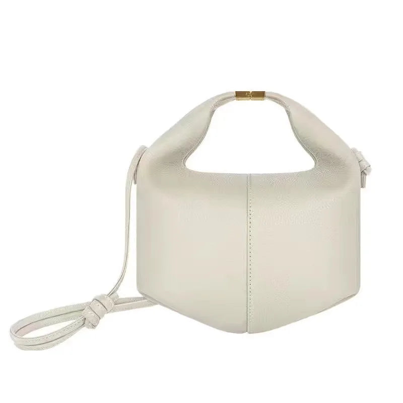 Bolso de Mano Francés - Cuero con Hebilla Estilo Minimalista