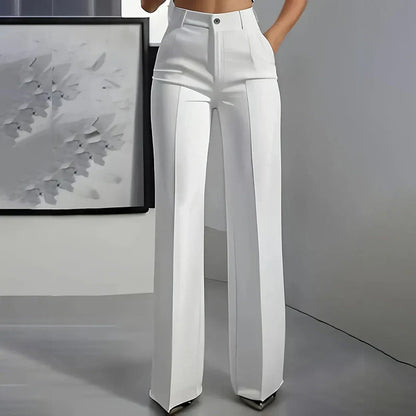 Emma | Pantalones elegantes de tiro alto y corte recto