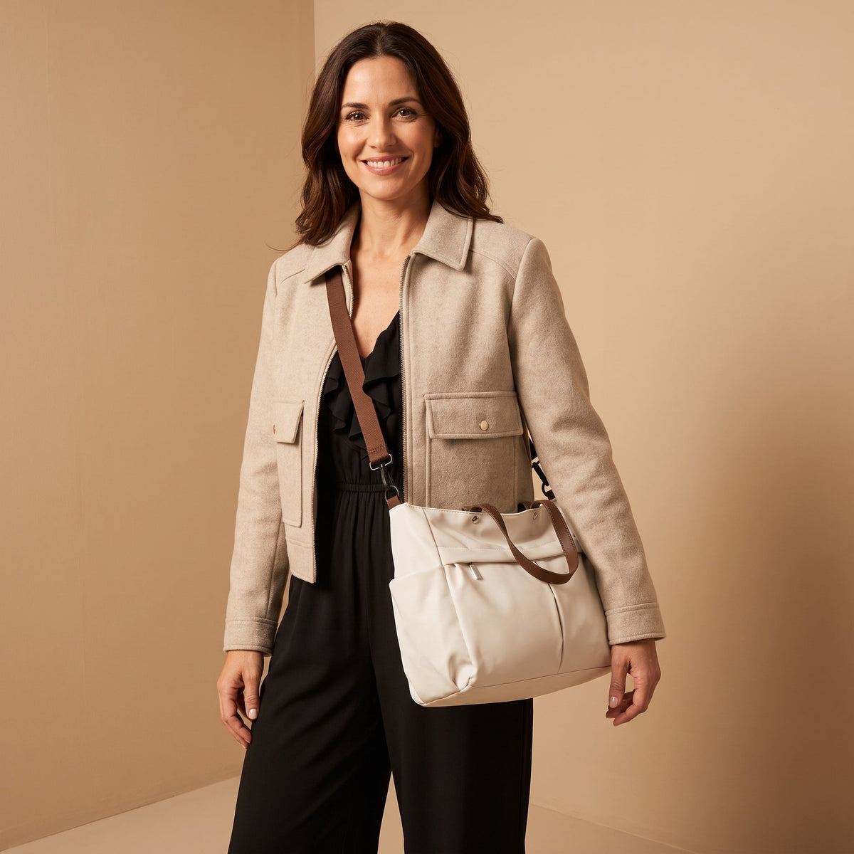 Bolso Tote Chelsea con Múltiples Bolsillos y Gran Capacidad