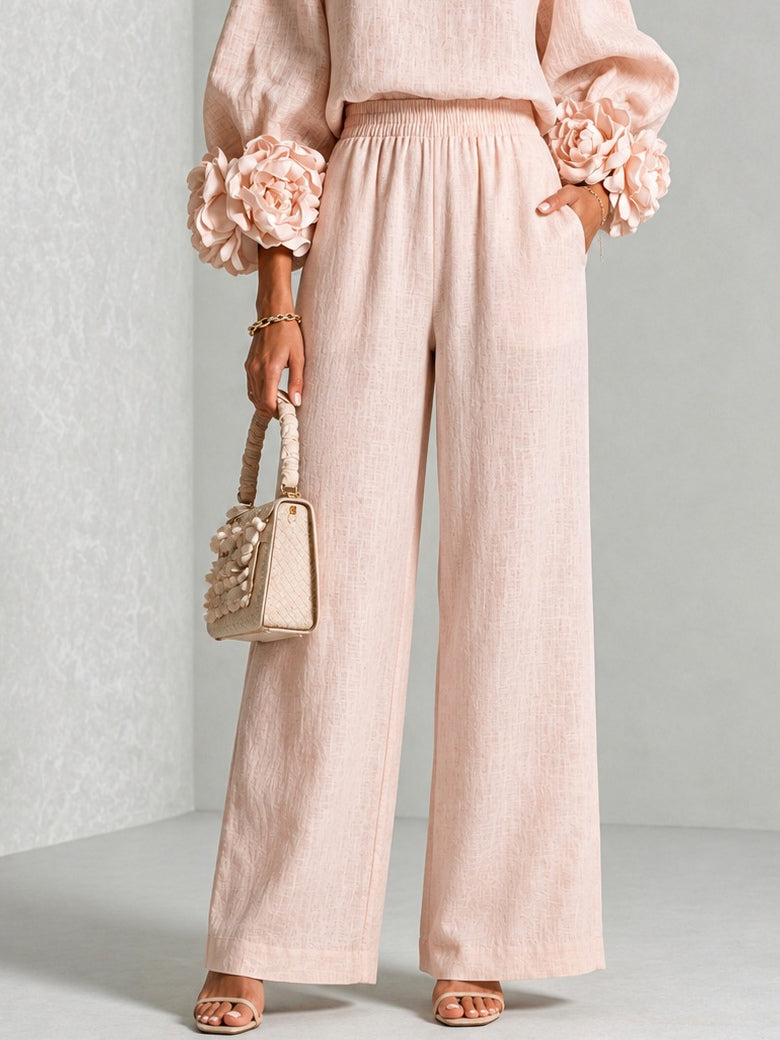 ROSALIE - ELEGANTE CONJUNTO DE DOS PIEZAS CON DELICADO DETALLE FLORAL