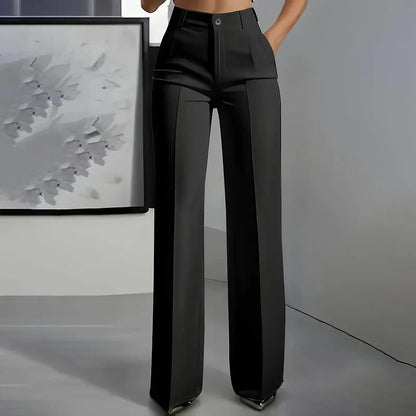 Emma | Pantalones elegantes de tiro alto y corte recto
