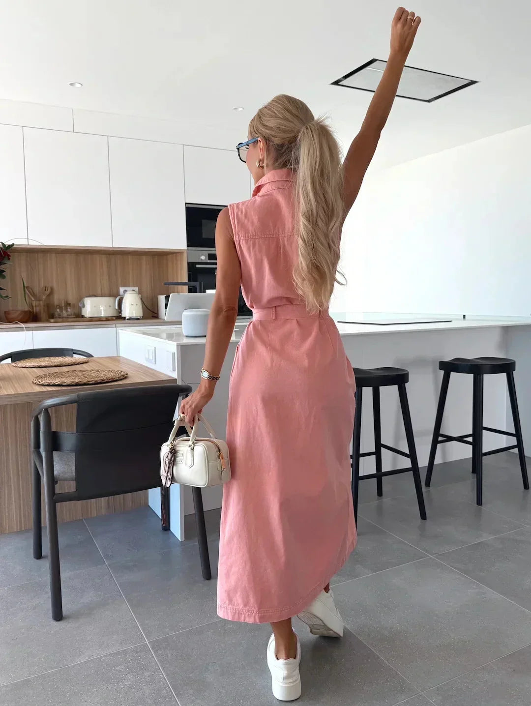 Isabel | Elegante Vestido Maxi de Denim
