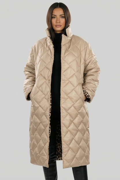 Olivia Sur™ | Elegante Abrigo con Estampado de Leopardo