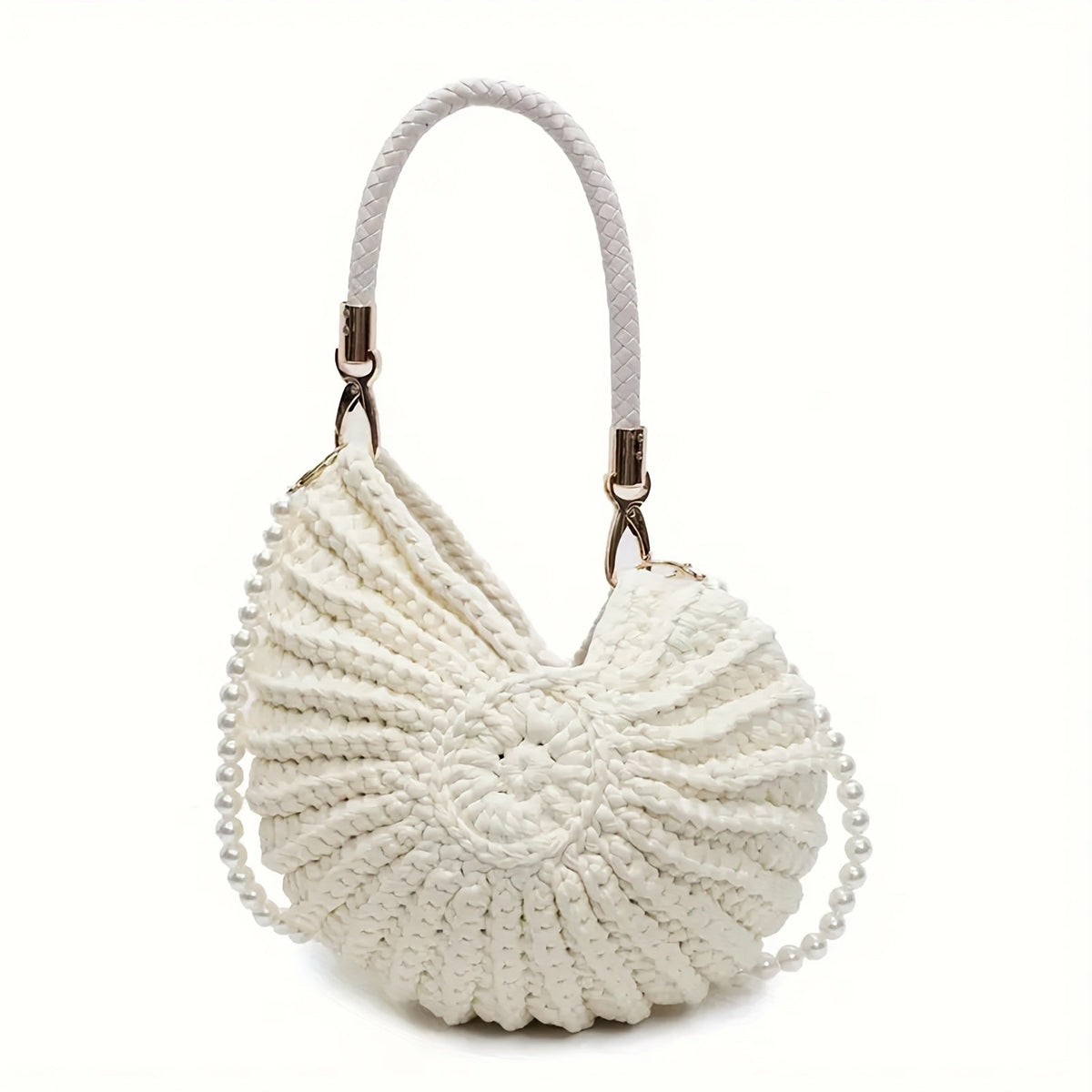 TAMARA – Bolso Tote Tejido con Elegante Asa de Cadena