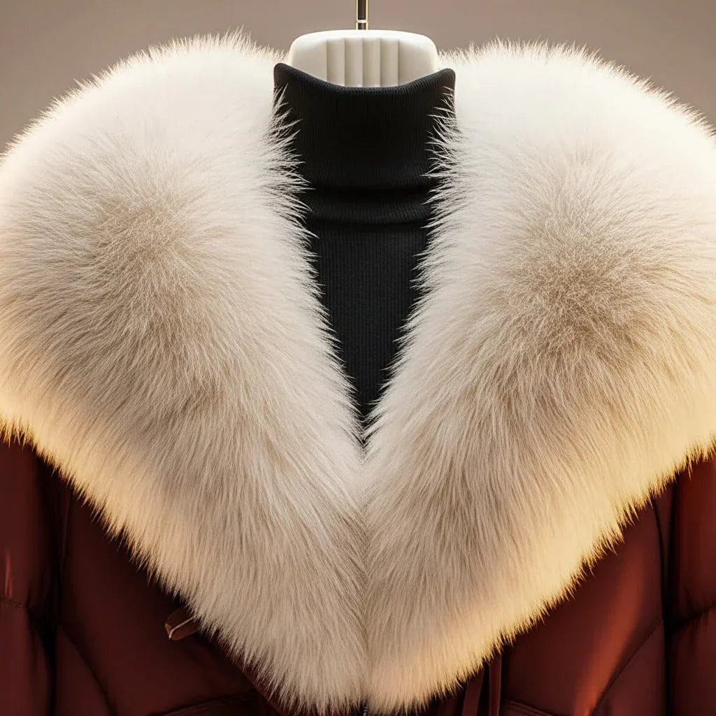 Virginia | Abrigo Acolchado con Elegante Cuello de Pelo