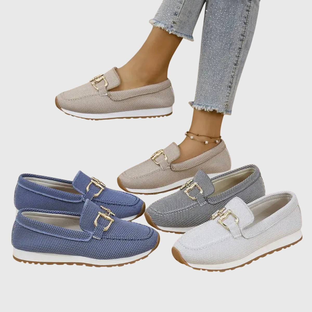 LILI - Zapatillas Ortopédicas Tipo Mocasín, Cómodas y Elegantes
