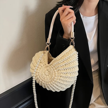 TAMARA – Bolso Tote Tejido con Elegante Asa de Cadena
