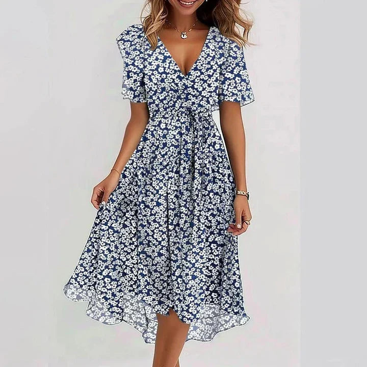 Kiara | Elegante vestido multicolor de estilo sofisticado