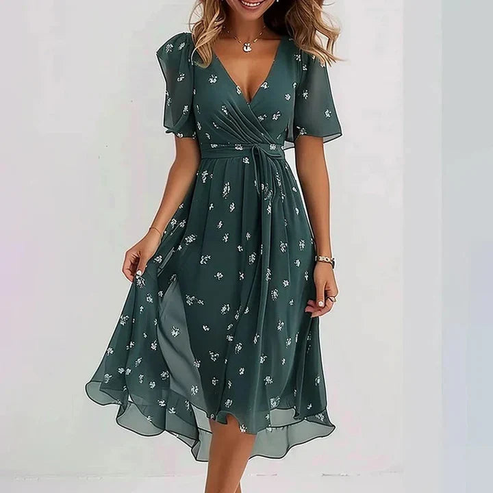 Kiara | Elegante vestido multicolor de estilo sofisticado