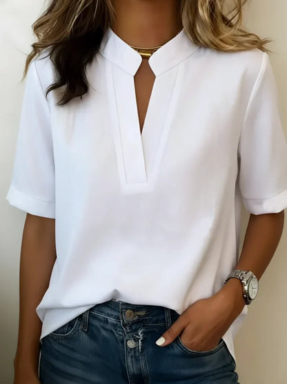 Elisa | Blusa elegante con sofisticado cuello refinado