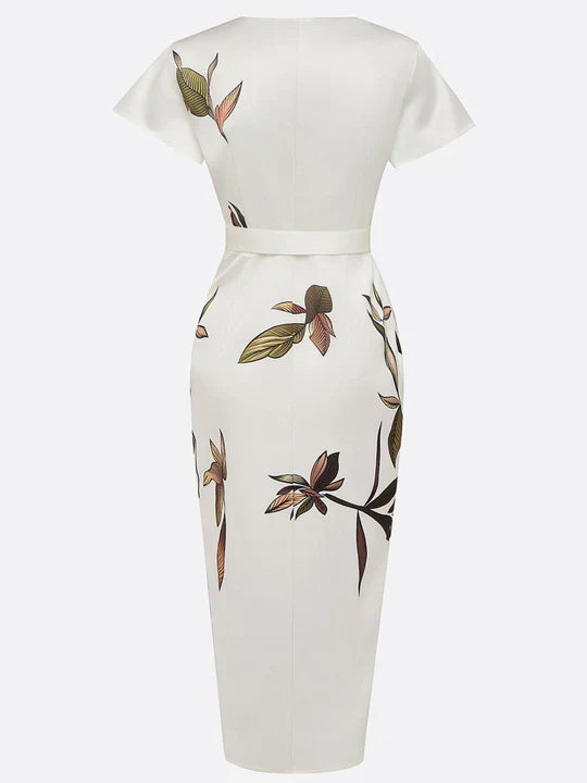 Elisa™ | Sofisticado vestido cruzado con hermoso estampado floral