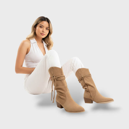 SELENA - Botines Western con Flecos Elegantes