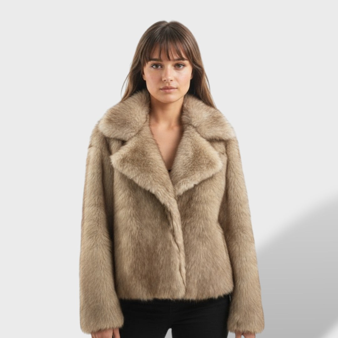 AURÉLIE – Elegante Abrigo Oversize de Pelo Sintético