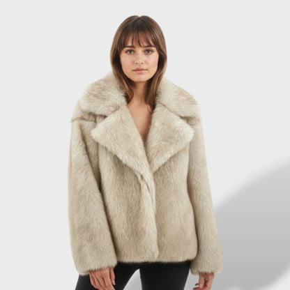 AURÉLIE – Elegante Abrigo Oversize de Pelo Sintético