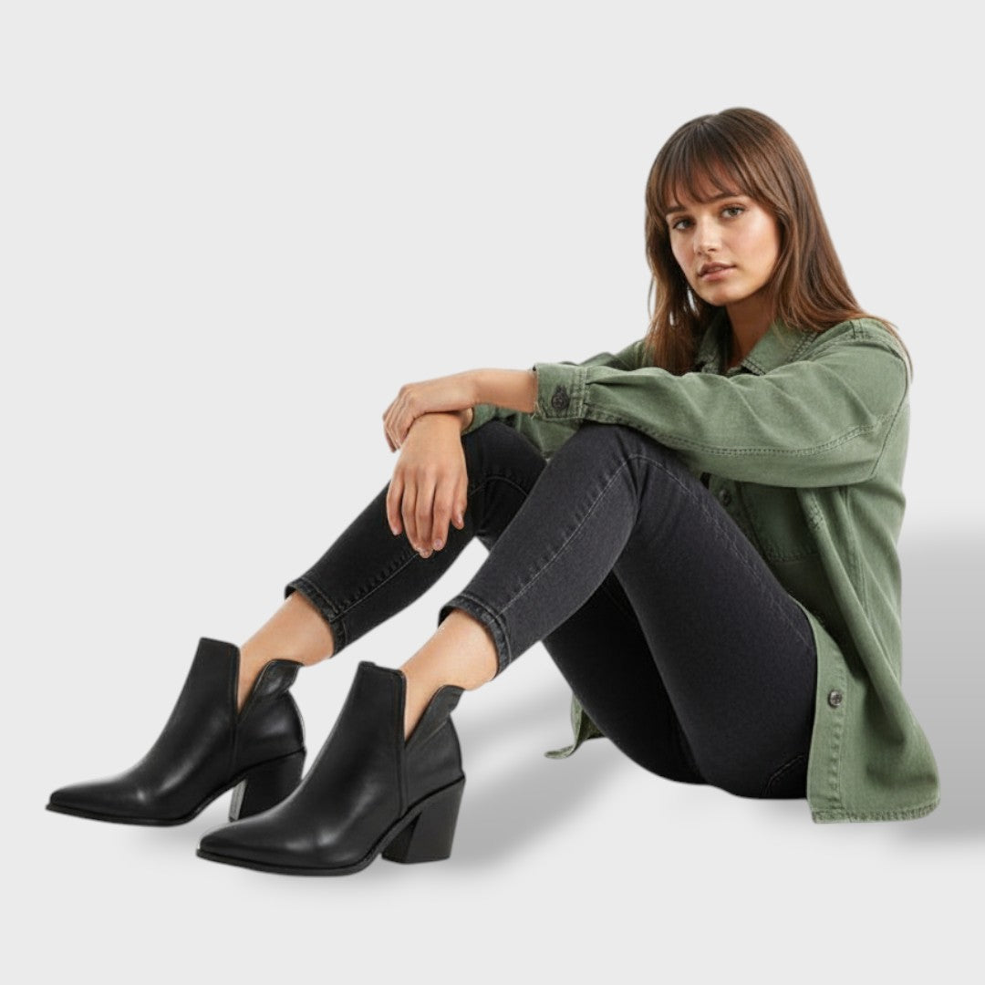 FIONA – Elegantes Botines Cowboy con Tacón