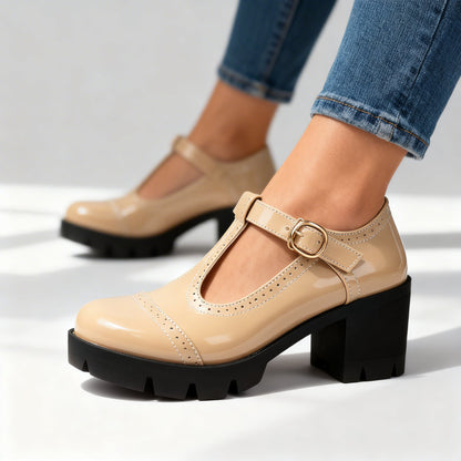 Daisy | Elegantes zapatos brogue con tacón alto