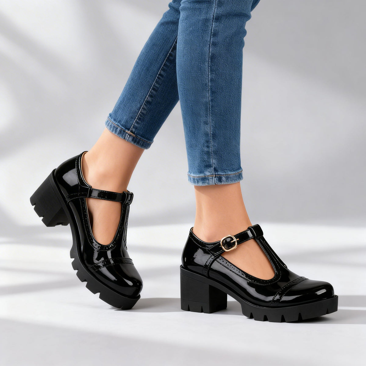 Daisy | Elegantes zapatos brogue con tacón alto